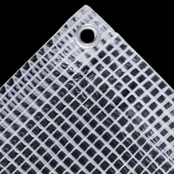 vidaXL Plachta Leno 140 g/m² 4x5 m biela – Obrázok 5