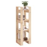 vidaXL Knižnica/deliaca stena 41x35x125 cm masívna borovica – Obrázok 3