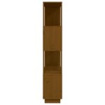 vidaXL Knižnica/deliaca stena hnedá 80x25x132 cm masívna borovica – Obrázok 7