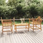 vidaXL Záhradné stoličky 2 ks 91x62x94 cm tíkové masívne drevo