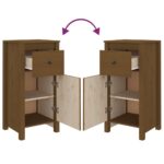 vidaXL Komoda medovo-hnedá 40x35x80 cm masívne borovicové drevo – Obrázok 7