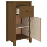 vidaXL Komoda medovo-hnedá 40x35x80 cm masívne borovicové drevo – Obrázok 8