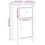 vidaXL Komoda medovo-hnedá 40x35x80 cm masívne borovicové drevo – Obrázok 10