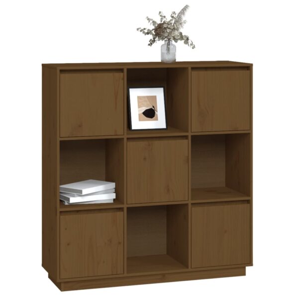 vidaXL Vysoká skrinka medovo-hnedá 110,5x35x117 cm masívna borovica – Obrázok 7