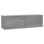 vidaXL Nástenná TV skrinka sivá sonoma 100x30x30 cm spracované drevo – Obrázok 2