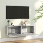vidaXL Nástenná TV skrinka sivá sonoma 100x30x30 cm spracované drevo – Obrázok 3