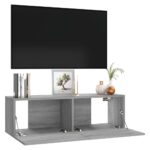 vidaXL Nástenná TV skrinka sivá sonoma 100x30x30 cm spracované drevo – Obrázok 4