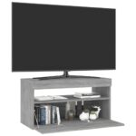 vidaXL TV skrinka s LED svetlami sivý dub sonoma 75x35x40 cm – Obrázok 6