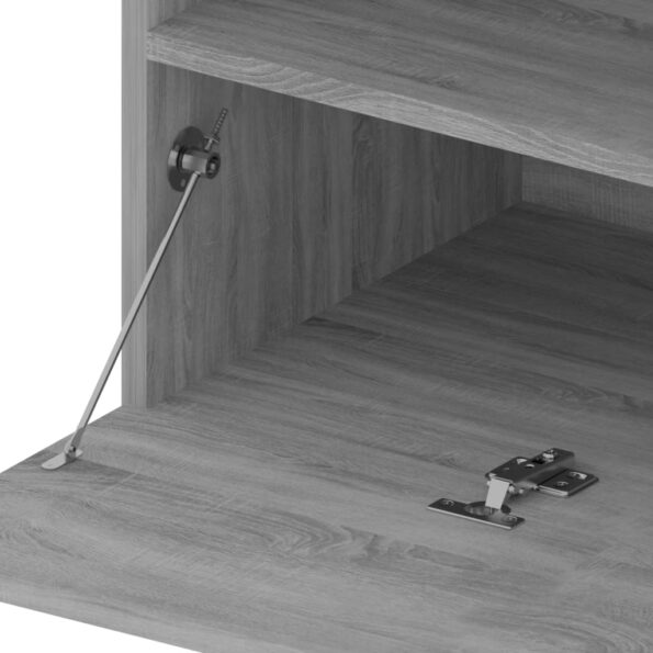 vidaXL TV skrinka s LED svetlami sivý dub sonoma 75x35x40 cm – Obrázok 11