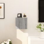 vidaXL Nástenná TV skrinka sivá sonoma 30,5x30x30 cm – Obrázok 3