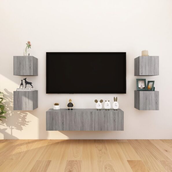VXL8720286932056_g_en_hd_3.jpg vidaXL Nástenné TV skrinky 4 ks sivé sonoma 30,5x30x30 cm – Obrázok 5