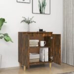 vidaXL Komoda tmavý dub 60x35x70 cm spracované drevo – Obrázok 7