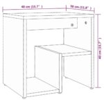 vidaXL Nočné stolíky 2 ks sivé sonoma 40x30x40 cm spracované drevo – Obrázok 8
