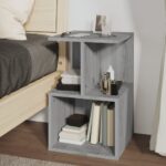 vidaXL Nočný stolík sivý sonoma 35x35x55 cm spracované drevo – Obrázok 3