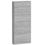 vidaXL Botník Sivý dub sonoma 59x17x150 cm spracované drevo – Obrázok 5