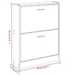vidaXL Botník čierny 59x17x81 cm spracované drevo – Obrázok 8