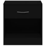 vidaXL Nočné stolíky 2 ks so zásuvkou čierne – Obrázok 8