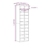 vidaXL Botník sivý dub sonoma 54x34x183 cm spracované drevo – Obrázok 6