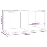 vidaXL Úložný box na vinyly, tmavý dub 71x34x36 cm, kompozitné drevo – Obrázok 9