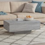 vidaXL Konferenčný stolík sivý dub sonoma 85x55x31cm spracované drevo – Obrázok 3
