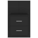 vidaXL Nástenná nočný stolík čierny – Obrázok 5