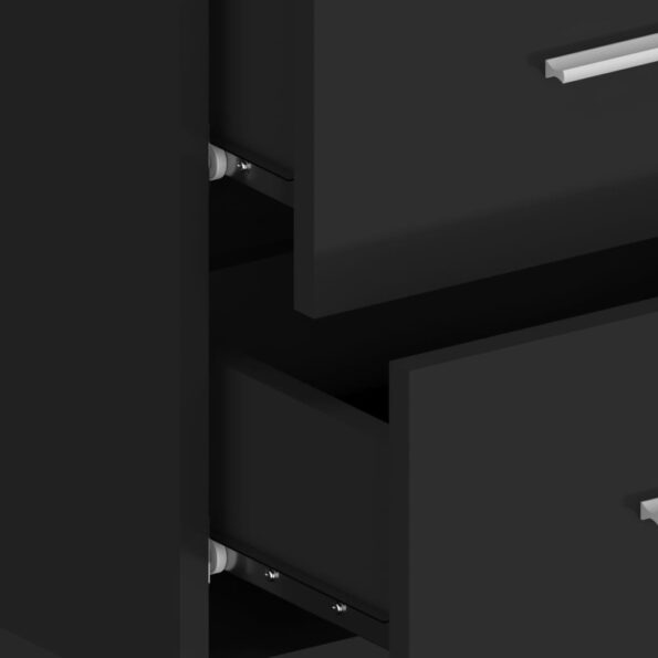 vidaXL Nástenná nočný stolík čierny – Obrázok 7