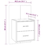 vidaXL Nástenná nočný stolík čierny – Obrázok 8