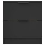 vidaXL Nočné stolíky 2 ks čierne spracované drevo – Obrázok 4