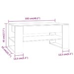 vidaXL Konferenčný stolík sivý dub sonoma 102x55x45cm spracované drevo – Obrázok 7