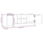 vidaXL TV skrinka, tmavý dub 102x35x36,5 cm, kompozitné drevo – Obrázok 8