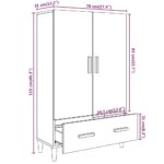 vidaXL Vysoká skrinka dub sonoma 70x31x115 cm spracované drevo – Obrázok 8