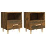 vidaXL Nočné stolíky 2 ks dymový dub 40x35x47 cm – Obrázok 2