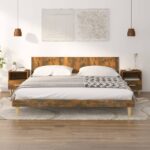 vidaXL Nočné stolíky 2 ks dymový dub 40x35x47 cm