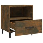 vidaXL Nočné stolíky 2 ks dymový dub spracované drevo – Obrázok 6