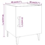 vidaXL Nočné stolíky 2 ks dymový dub spracované drevo – Obrázok 10