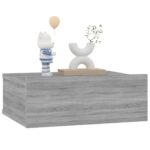 vidaXL Nástenný nočný stolík sivý sonoma 40x30x15 cm spracované drevo – Obrázok 4