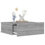 vidaXL Nástenný nočný stolík sivý sonoma 40x30x15 cm spracované drevo – Obrázok 5