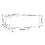 vidaXL Nástenný nočný stolík sivý sonoma 40x30x15 cm spracované drevo – Obrázok 10