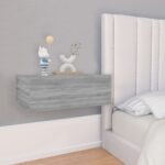 vidaXL Nástenný nočný stolík sivý sonoma 40x30x15 cm spracované drevo