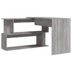 vidaXL Rohový stôl sivý dub sonoma 200x50x76 cm spracované drevo – Obrázok 6