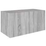 vidaXL Nástenná skrinka sivý dub sonoma 80x39x40 cm spracované drevo – Obrázok 2