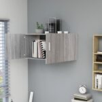 vidaXL Nástenná skrinka sivý dub sonoma 80x39x40 cm spracované drevo – Obrázok 3