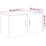 vidaXL Nástenná skrinka sivý dub sonoma 80x39x40 cm spracované drevo – Obrázok 8