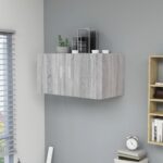 vidaXL Nástenná skrinka sivý dub sonoma 80x39x40 cm spracované drevo