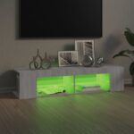 vidaXL TV skrinka s LED, sivý dub sonoma 135x39x30 cm – Obrázok 9
