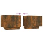 vidaXL TV skrinka dymový dub 100x35x40 cm spracované drevo – Obrázok 6