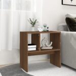 vidaXL Príručný stolík hnedý dub 50x30x50 cm spracované drevo – Obrázok 3