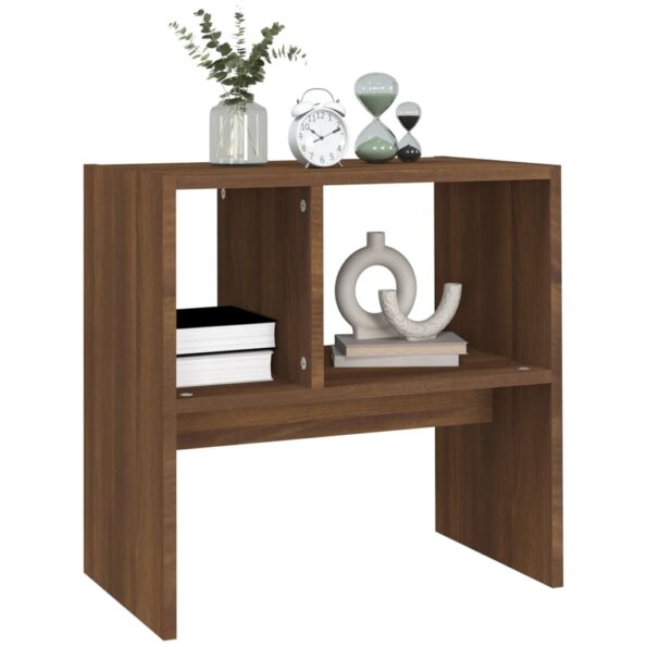 vidaXL Príručný stolík hnedý dub 50x30x50 cm spracované drevo – Obrázok 5