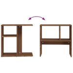 vidaXL Príručný stolík hnedý dub 50x30x50 cm spracované drevo – Obrázok 8