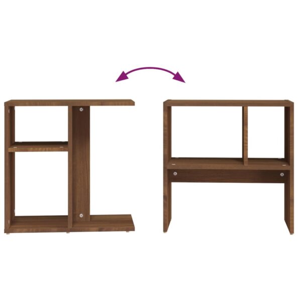 vidaXL Príručný stolík hnedý dub 50x30x50 cm spracované drevo – Obrázok 8